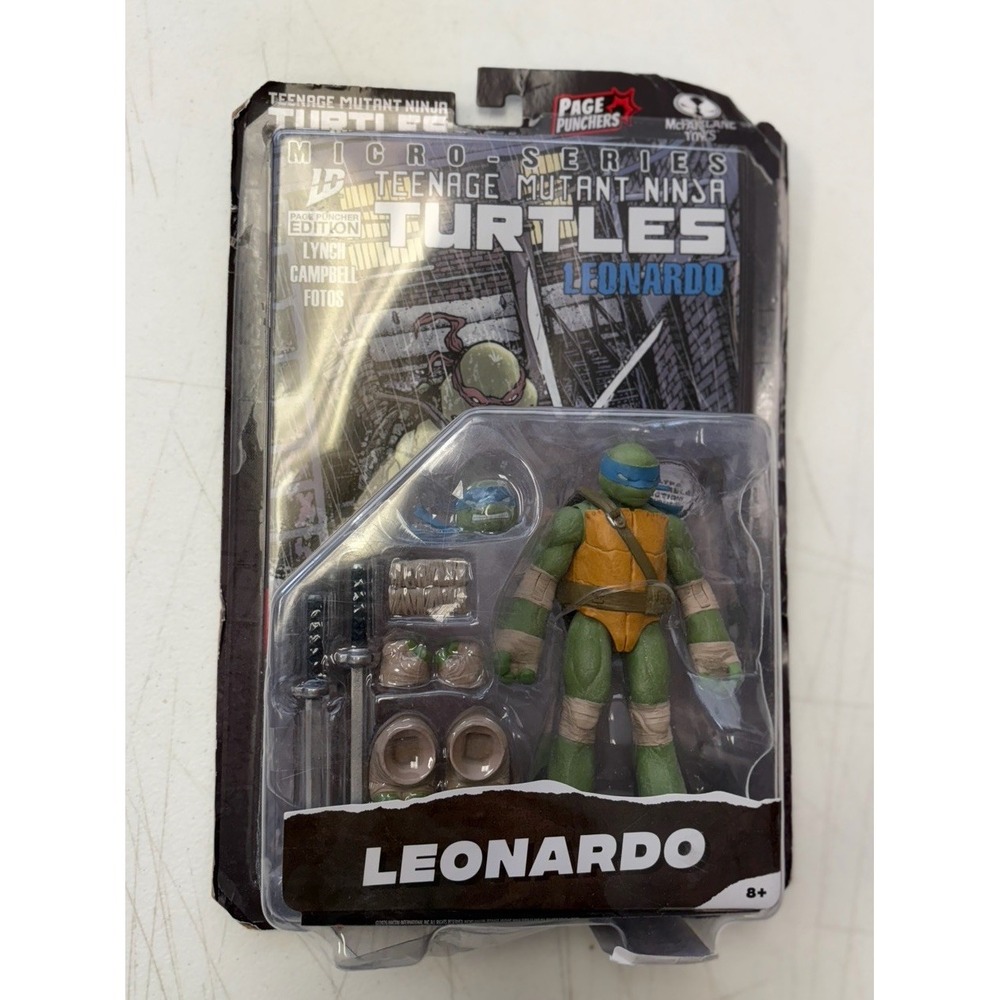 McFarlane Toys Page Punchers Teenage Mutant Ninja Turtles Leonardo New w Bx Dmg